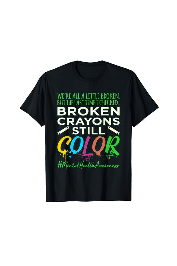 Colorful Mental Health Awareness Supporter Graphic T-Shirt - Promote Positivity and Self-Care