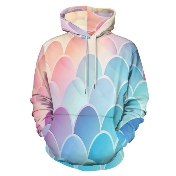 Colorful Mermaid Scales 3d Sweatshirts Hoodie Fashion Casual Personality Men's Women Street Hoodie Pullovers Long Sleeve Comfortable Top