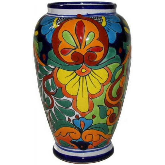 Colorful Mermaid Talavera Flower Vase