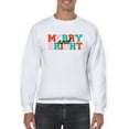 thumbnail image 1 of Colorful Merry And Bright Christmas Men's Sweatshirt, 1 of 4