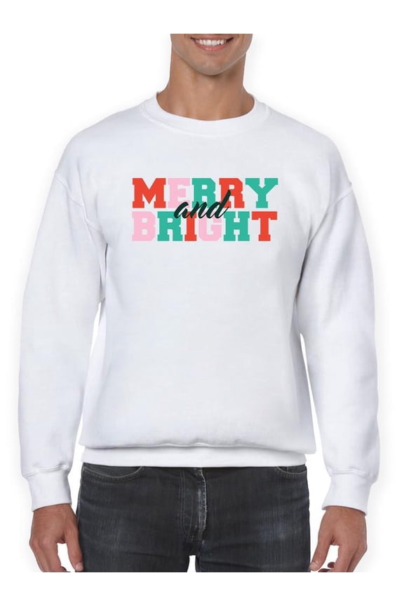 Colorful Merry And Bright Christmas Men's Sweatshirt