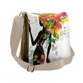 thumbnail image 1 of Colorful Messenger Bag, Butterfly Leaf Spring, Unisex Cross-body, by Ambesonne, 1 of 2