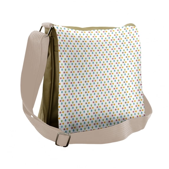 Colorful Messenger Bag, Geometric Abstract Mosaic, Unisex Cross-body, by Ambesonne
