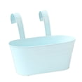 thumbnail image 1 of Colorful Metal Hanging Flower Pot With Removable Hook - Perfect For Balcony, 1 of 5