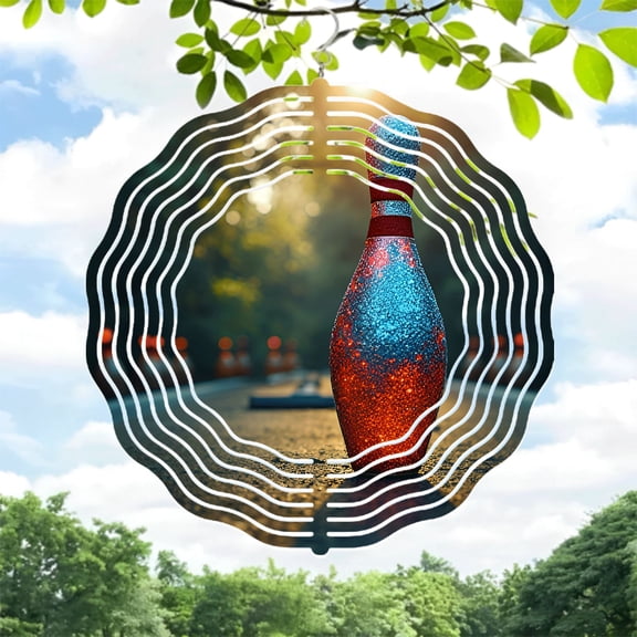 Colorful Metal Hanging Wind Spinners with Gradient Design - Eye - Catching Yard and Garden Decor Perfect for Outdoor Spaces
