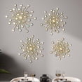 thumbnail image 1 of Colorful Metal Wall Sculptures, 4-Piece Starburst Sunburst Set for Home Decor, 1 of 7