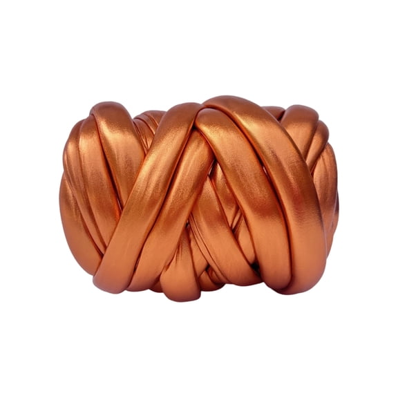 Colorful Metallic Braiding Thread 16.4YardX25mm Metallic Milky Silk Yarn for Blankets Handbag Knitting Weaving Project