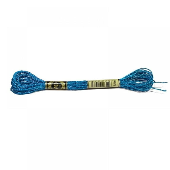 Colorful Metallic Embroidery Floss Cross Stitch Needlework Thread, 8 Meters 12 Strands Metallic Electric Blue