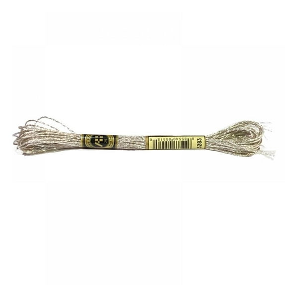Colorful Metallic Embroidery Floss Cross Stitch Needlework Thread, 8 Meters 12 Strands Metallic Silver