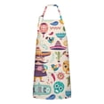 thumbnail image 1 of Colorful Mexican Elements Apron-Garden Aprons for Women with Pockets-Cotton Linen Waterproof Kitchen Cooking Gardening Aprons Adjustable for Kitchen,Cooking,BBQ and Salon 32"x27", 1 of 7