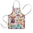 thumbnail image 1 of Colorful Mexican Elements Kids Aprons for Girls and Boys,Adjustable Neck Strap Toddler Aprons for Kids Cooking Baking,23.6"x19", 1 of 7