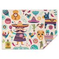 thumbnail image 1 of Colorful Mexican Elements Rectangle Tablecloth 60"x84",Waterproof Polyester Rectangle Table Cloth, Wipeable Spillproof Polyester Tablecloth for Dining, Camping, Indoor and Outdoor, 1 of 5