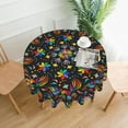 thumbnail image 1 of Colorful Mexican Flowerand Bird Tablecloth Round Table Cover Washable Polyester Table Cloth for Kitchen Party Picnic Dining Decor 60 Inch, 1 of 6