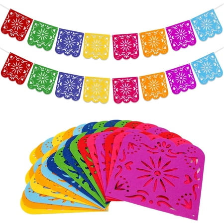 Colorful Mexican Party Rectangle Banner Decorations Papel Picado Banners Felt Day of the Dead Rainbow Banner Fiesta Birthday Baby Shower Party Decorations Dia De Los Muertos Decor Cinco de Mayo Flags price history and forecast - Unbranded