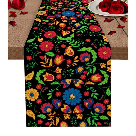 Colorful Mexican Stripes Table Runner Home Wedding Table Flag Mat Table Centerpieces Decoration Party Dining Long Tablecloth