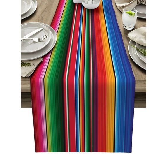 Colorful Mexican Stripes Wedding r Table Runners Coffee Table Kitchen Dining Table Cloths Home Party r