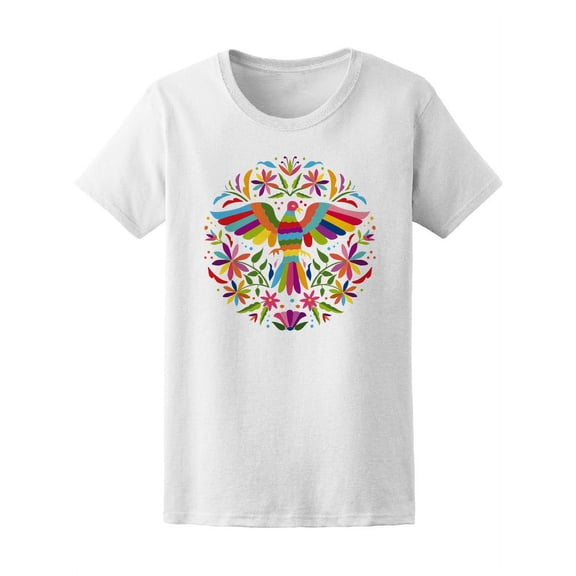 Colorful Mexican Textile T-Shirt Women -Image by Shutterstock, Female Medium