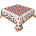 thumbnail image 1 of Colorful Mexico Square Table Cloth - Mexican Floral Tablecloth Cactus Stripes Lines Native Art Table Cover for Kitchen Party Picnic Dining Decor, 1 of 8