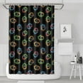 thumbnail image 1 of Colorful Mice Games Icons Black Pattern Shower Curtain 72"x72" ,Bathroom Decorative Shower Curtains Set with 12 Hooks,Modern Waterproof Washable Shower Curtain, 1 of 6