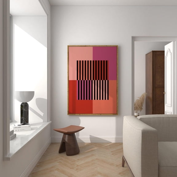 Colorful Mid Century Wall Art, Mcm Wall Art Poster, Geometric Abstract Wall Art, Modern Home Decor, Able Art, Unframed Poster Size 8x12