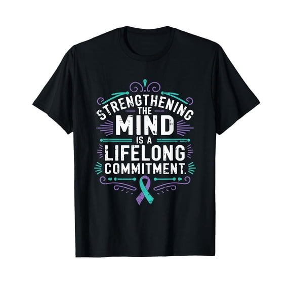 Colorful Mindfulness Awareness T-Shirt for Promoting Mental Health and Well-Being