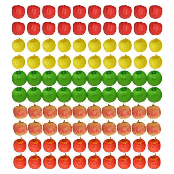 Colorful Miniature Foam Fruit Replicas Set of 100Pcs 2cm Decorative Apples For Vanity Mirror Frame And Centerpieces