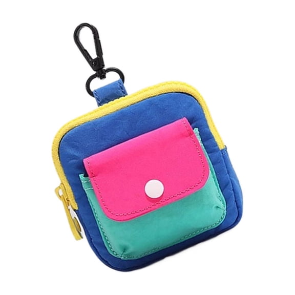 Colorful Miniature Organizers Bag Zippers Closure Portable Coin Holder For Students Outdoor Activities