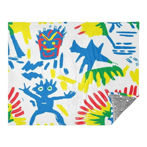 Colorful Minions Camping Blankets Bed Throws and Cozy Travel Blanket Fluorescence 70x55in Double Sided