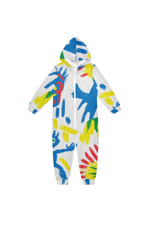 Colorful Minions One Piece Pajamas Soft Jumpsuit Cozy Sleep and Play Romper Zipper and Pockets 4T