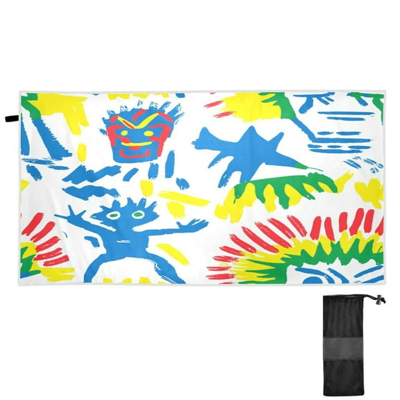 Colorful Minions Quick Dry Sand Resistant Beach Towel 30x60in Lightweight for Pool, Gym, Travel