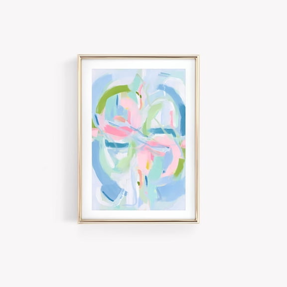 Colorful Modern Abstract Wall Art Print, Unframed Paper Poster 8x10in