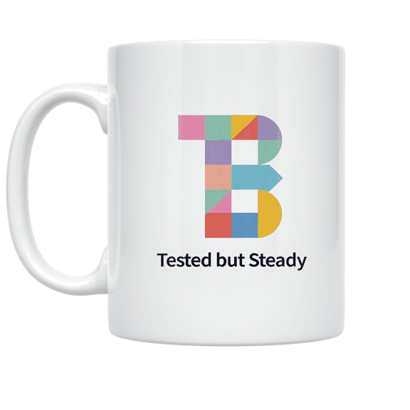 Colorful Monogram Design - Character Building Enthusiast - 11 oz Ceramic Coffee Mug