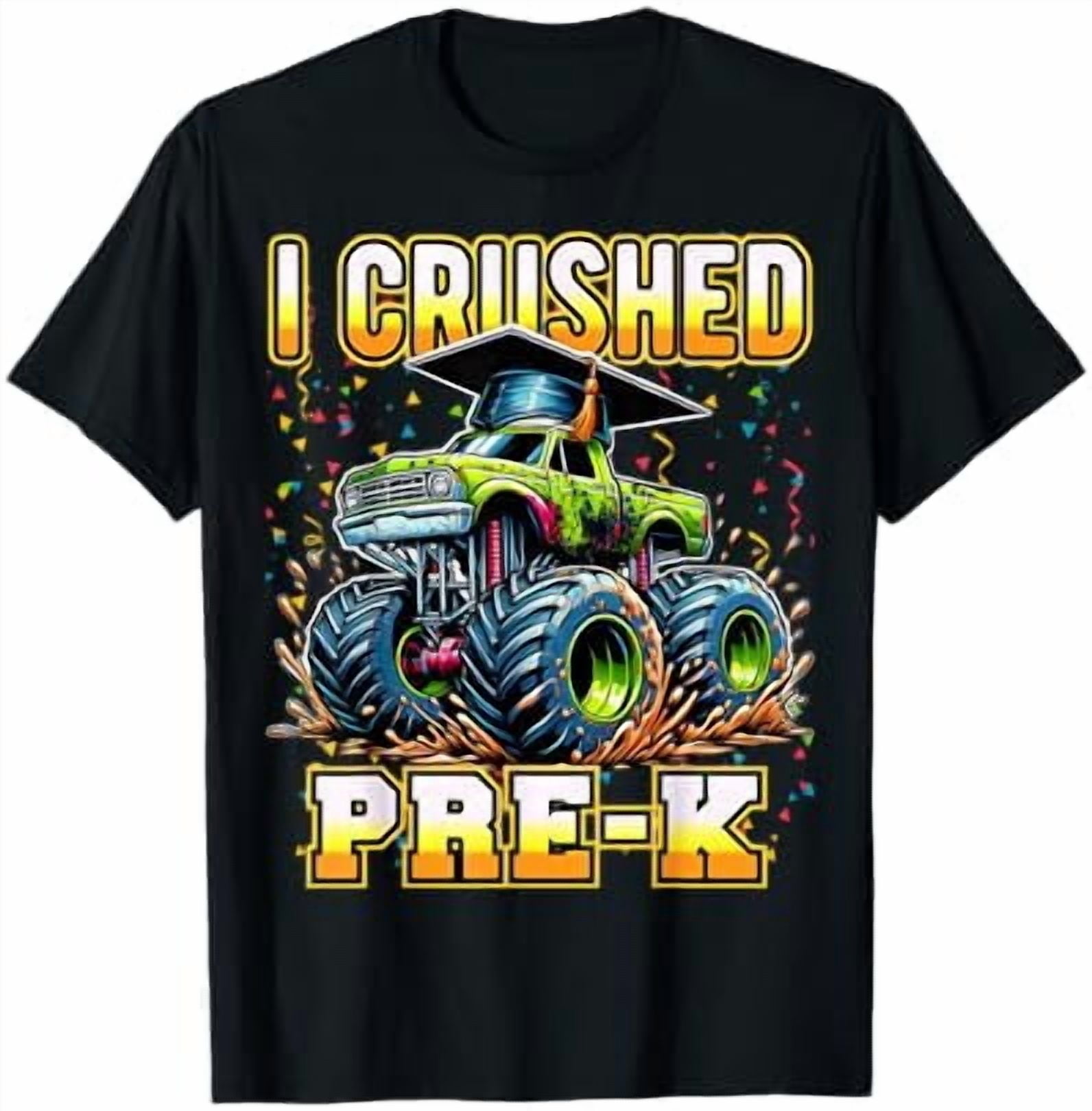 Colorful Monster Truck Graduation T-Shirt for Preschool Celebration ...