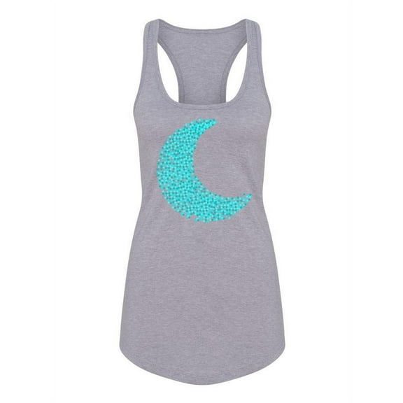 Colorful Moon Racerback Tank Women -SPIdeals Designs, Female Small