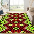 thumbnail image 1 of Colorful Moroccan Geometric Pattern Washable Bohemian Area Rug Fuzzy Rug For Livingroom Bedroom Vibrant Carpet Under Dining Table Indoor Outdoor Runners 5x6ft, 1 of 6