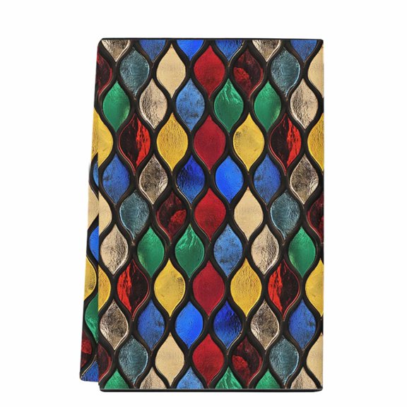 Colorful Morocco Microfiber Kitchen Towel, Modern Geometric Abstract Art Soft Absorbent Dish Towels, Quick Drying Washable Dishcloths for Kitchen Cleaning, Drying Dishes, 18x28 Inches