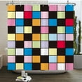thumbnail image 1 of Colorful Mosaic Pattern Shower Curtains Art Printed Bathroom Waterproof Polyeste, 1 of 5