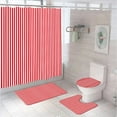 thumbnail image 1 of Colorful Mosaic Shower Curtain Set Modern Geometric Plaid Bathroom Curtains Anti-slip Bath Mat Toilet Lid Cover Carpet Rugs Home, 1 of 5