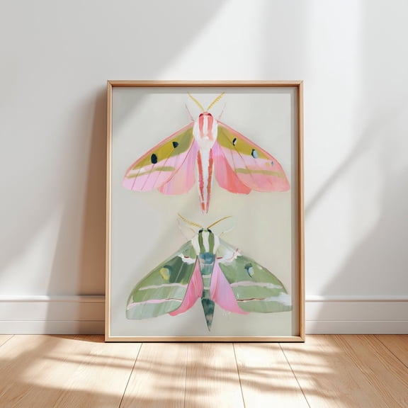 Colorful Moth Art Poster: Vibrant Insect Portrait, Unframed Poster Size 8x12
