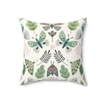 thumbnail image 1 of Colorful Moths and Floral Design - Spun Polyester Square Pillow, 1 of 3