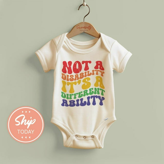 Colorful Motivational Onesie, Empowerment Baby Clothes, Positive Message Baby Bodysuit, Disability Awareness Onesie, Cute Baby Onesie, BABY BODYSUIT LAT 4424