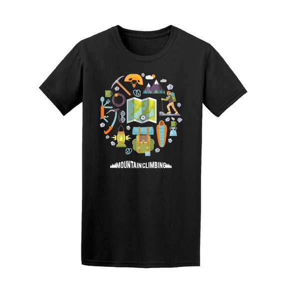 Colorful Mountain Icons Tee. Men's -Image by Shutterstock