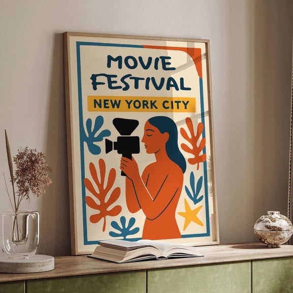 Colorful Movie Festival NYC Indie Film Art Design 4 Unframed Paper Print