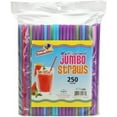 thumbnail image 1 of Colorful Multi-Colored Jumbo Straws - Pack of 250 - Vibrant Design - Perfect for Parties & Events, 1 of 6