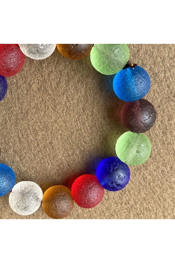 Colorful Multi Stone Bead Bracelet Round Energy Crystal Wristband Unisex Stone Healing Jewelry Accessory