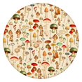 thumbnail image 1 of Colorful Mushroom Assortment Beige Pattern Round Fitted Tablecloth with Elastic Edge,Dining Table Cover Waterproof,Outdoor Round Tablecloth for Camping,Dining,Indoor and Outdoor, 1 of 7