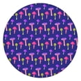 thumbnail image 1 of Colorful Mushroom Assortment Dark Blue Pattern Round Fitted Tablecloth with Elastic Edge,Dining Table Cover Waterproof,Outdoor Round Tablecloth for Camping,Dining,Indoor and Outdoor, 1 of 7