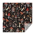 thumbnail image 1 of Colorful Mushroom Bird Black Pattern Square Tablecloth,Waterproof Square Table Cover,Wipeable Spillproof Washable Table Cover for Home Kitchen Party Decor 42"X42"(107x107cm), 1 of 6
