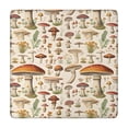 thumbnail image 1 of Colorful Mushroom Botanical Beige Pattern Square Fitted Tablecloth with Elastic Edge,Square Table Cover,Washable Elastic Table Cover for Home Kitchen Party Decor 34"x34", 1 of 6