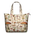 thumbnail image 1 of Colorful Mushroom Botanical Beige Pattern Travel Tote Bags for Women Carry On,Large Weekender Bags for Women Travel,Multi Functional Duffle Bag for Work,Shopping,Sports, 1 of 5